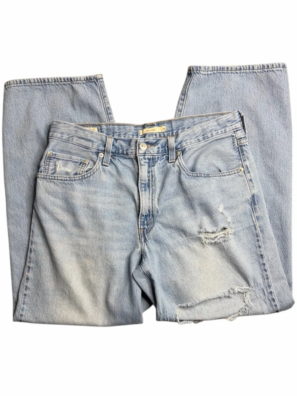 Levi's Baggy Dad Light Blue Straight-Leg Denim Jeans Size 30